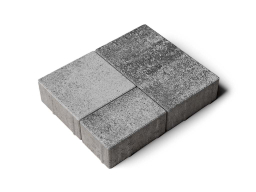 Плитка тротуарная Старый город Б.1.Фсм.6 листопад гладкий антрацит, комплект 3 шт, толщина 60 мм