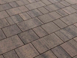 Плитка тротуарная Старый город Б.1.Фсм.6 листопад гладкий песок черный, комплект 3 шт, толщина 60 мм