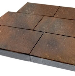 Плитка тротуарная SteinRus Парк Плейс Б.3.П.8, гладкая, ColorMix Штайнрус, 600*300*80 мм
