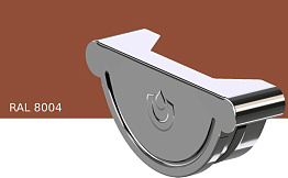 Заглушка желоба универсальная KROP STAL для системы D 150/100 мм, RAL 8004