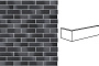 Клинкерная плитка угловая King Klinker Dream House 33 Black Diamond RF10, 250*65*120*10 мм