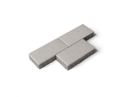 Плитка тротуарная Прямоугольник А.2.П.4 стандарт гладкий белый, 200*100*40 мм 