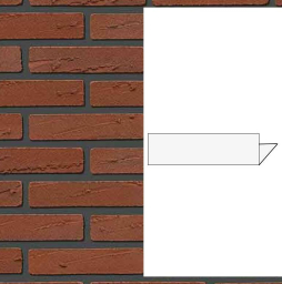 Гибкий кирпич StoCleyer B, угловой элемент 4/4-lintel, 71911 красный, NF, 240*115/71*4-8 мм