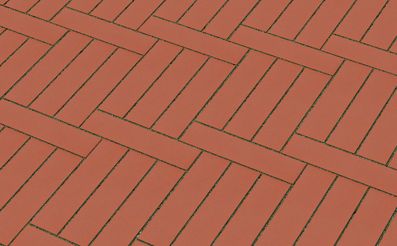 Клинкерная брусчатка Lode Janka красная гладкая, 250*65*45 мм