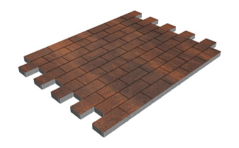 Плитка тротуарная SteinRus Прямоугольник А.6.П.4, гладкая, Брук, 200*100*40 мм