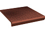 Клинкерная ступень с капиносом Paradyz Cloud Rosa, структурная, 330*300*11 мм