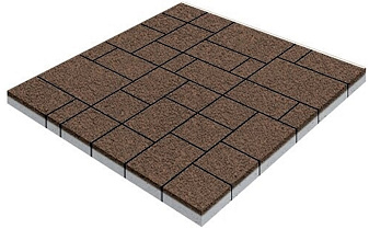 Плитка тротуарная SteinRus Инсбрук Альпен Б.7.Псм.6 Native, коричневый, толщина 60 мм