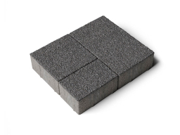 Плитка тротуарная Старый город Б.1.Фсм.6 гранит черный, толщина 60 мм, комплект 3 шт