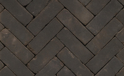 Клинкерная брусчатка Penter Nero tumbled, 200*65*85 мм