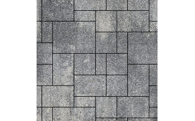 Плитка тротуарная SteinRus, Инсбрук Альпен Б.7.Псм.6, Native, ColorMix Актау, толщина 60 мм