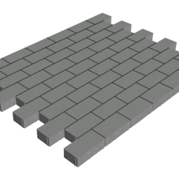 Плитка тротуарная SteinRus Прямоугольник Б.6.П.6 гладкая, серый, 200*100*60 мм