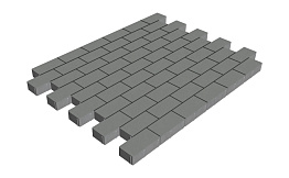 Плитка тротуарная SteinRus Прямоугольник Б.6.П.6 гладкая, серый, 200*100*60 мм
