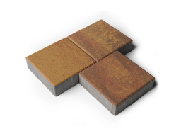 Плитка тротуарная Квадрат Б.2.К.6 листопад гладкий осень, 200*200*60 мм