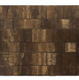 Плитка тротуарная BRAER Домино Color Mix Каштан, 120/160*60 мм
