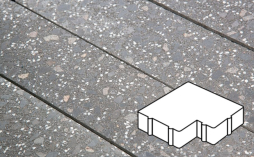 Плитка тротуарная Готика, Granite FINO, Калипсо Б.2.Ф.6, Ильменит, 200*200*60 мм