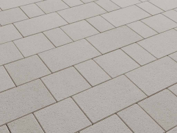 Плитка тротуарная Старый город Б.1.Фсм.6 стандарт гладкий белый, комплект 3 шт, толщина 60 мм