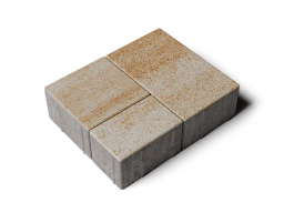 Плитка тротуарная Старый город Б.1.Фсм.8 искусственный камень степняк, комплект 3 шт, толщина 80 мм