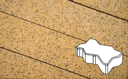 Плитка тротуарная Готика, City Granite FINERRO, Зигзаг/Волна Б.2.Ф.6, Жельтау, 225*112,5*60 мм