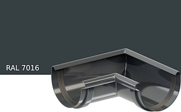 Угол желоба внутренний KROP PVC 90 градусов для системы D 130/90 мм, RAL 7016
