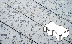 Плитка тротуарная Готика, City Granite FINO, Зигзаг/Волна Б.2.Ф.6, Грис Парга, 225*112,5*60 мм