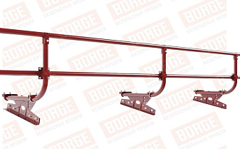 Кровельное ограждение Borge для фальцевой кровли оцинкованное RAL 3011, 300*60 см