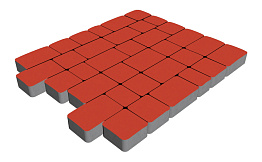 Плитка тротуарная SteinRus Инсбрук Альт Нео, гладкая, красный, толщина 60 мм