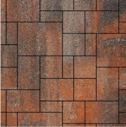 Плитка тротуарная SteinRus Инсбрук Альпен Б.7.Псм.6, Native, ColorMix Рей, толщина 60 мм