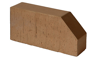Печной кирпич фигурный полнотелый Lode Brunis F6 гладкий, 250*120*65 мм