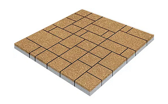 Плитка тротуарная SteinRus, Инсбрук Альпен Б.7.Псм.6, Native, песочный, толщина 60 мм
