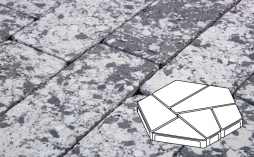 Плитка тротуарная Готика, City Granite FINERRO, Полигональ Б.8.Фсм.8, Диорит, 893*780*80 мм