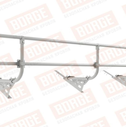 Кровельное ограждение Borge для кровли из композитной черепицы оцинкованное RAL 9006, 300*60 см