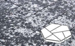 Плитка тротуарная Готика, Granite FINO, Полигональ Б.8.Фсм.8, Диорит, 893*780*80 мм