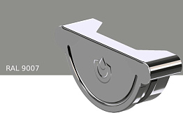 Заглушка желоба универсальная KROP STAL для системы D 150/100 мм, RAL 9007