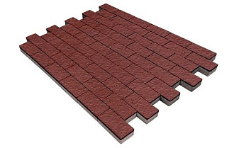 Плитка тротуарная SteinRus Прямоугольник Б.6.П.6, Old-age, красный, 200*100*60 мм
