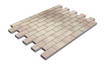 Плитка тротуарная SteinRus Прямоугольник А.6.П.4, гладкая, Оливин, 200*100*40 мм
