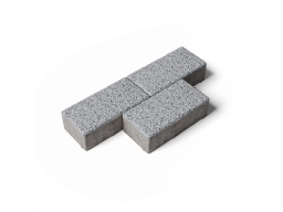 Плитка тротуарная Прямоугольник Б.2.П.6 стоунмикс белый с черным, 200*100*60 мм