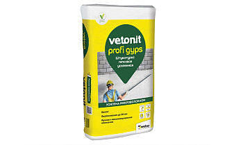 Штукатурка гипсовая vetonit profi gyps усиленная, 25 кг