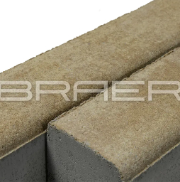 Тротуарный бордюр BRAER БР 100.20.8 Color Mix Миндаль, 1000*80*200 мм