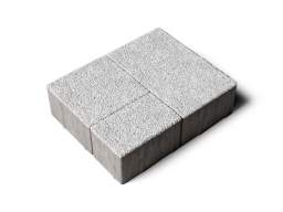 Плитка тротуарная Старый город Б.1.Фсм.8 стоунмикс белый, комплект 3 шт, толщина 80 мм