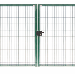 Распашные ворота Grand Line Medium New Lock, RAL 6005, 2030*5000 мм
