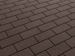 Плитка тротуарная Прямоугольник А.2.П.4 гранит коричневый, 200*100*40 мм