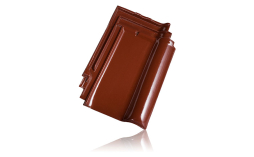 Керамическая черепица рядовая Koramic L15 brick-red noble engobe
