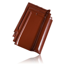 Керамическая черепица рядовая Koramic L15 brick-red noble engobe