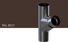 Тройник 60 градусов KROP STAL для системы D 150/100 мм, RAL 8017