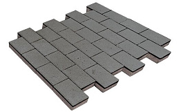 Плитка тротуарная SteinRus Севилья В.8.П.8, гладкая, серый, 300*150*80 мм