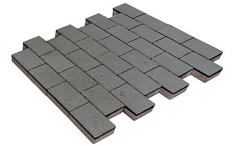 Плитка тротуарная SteinRus Севилья В.8.П.8, гладкая, серый, 300*150*80 мм