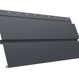 Софит Grand Line металлический Квадро Брус без перфорации 0,45 Drap с пленкой RAL 7024
