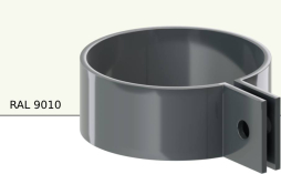 Хомут трубы KROP PVC для системы D 130/90 мм, RAL 9010