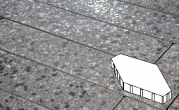 Плитка тротуарная Готика, City Granite FINO, Зарядье Б.6.Ш.10, Галенит, 600*400*100 мм