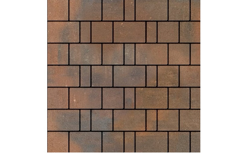 Плитка тротуарная SteinRus Bergamo А.6.Псм.4 гладкая, ColorMix Штайнрус, толщина 40 мм
